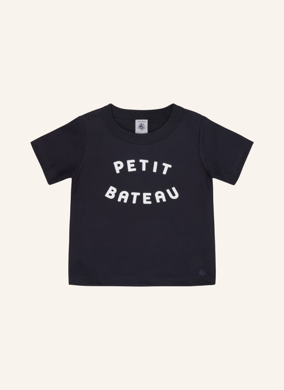 PETIT BATEAU T-Shirt MAKARI DUNKELBLAU/ WEISS