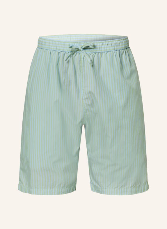 STROKESMAN'S Pajama shorts LIGHT BLUE/ LIGHT GREEN