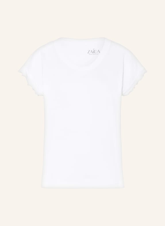 ZAÍDA T-shirt with ruffles WHITE