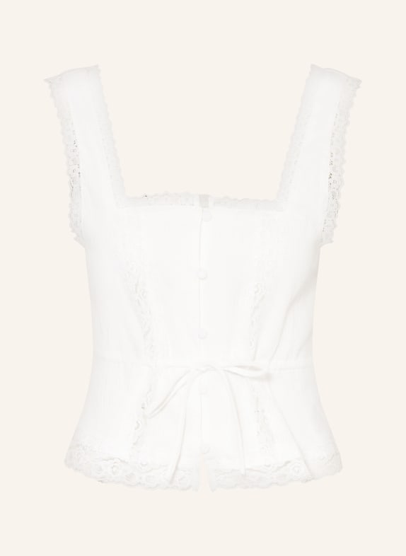 SOMETHINGNEW Top SNEMILY with lace WHITE