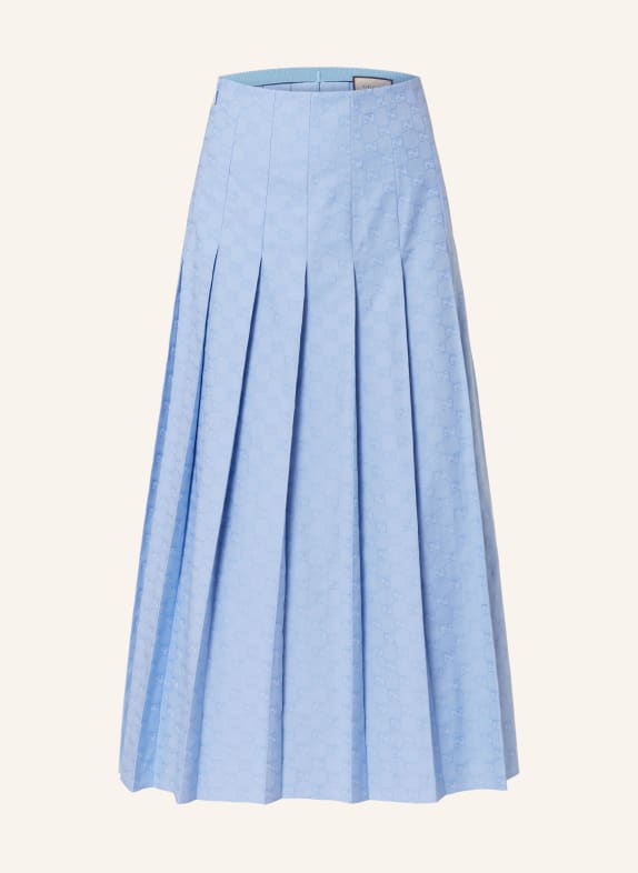 GUCCI Jacquard skirt LIGHT BLUE