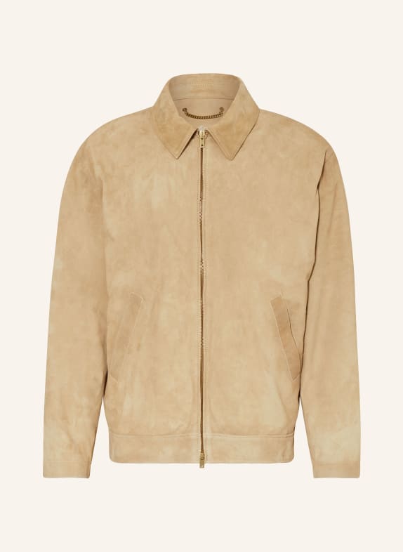 GOLDEN GOOSE Leather jacket JOURNEY TAUPE