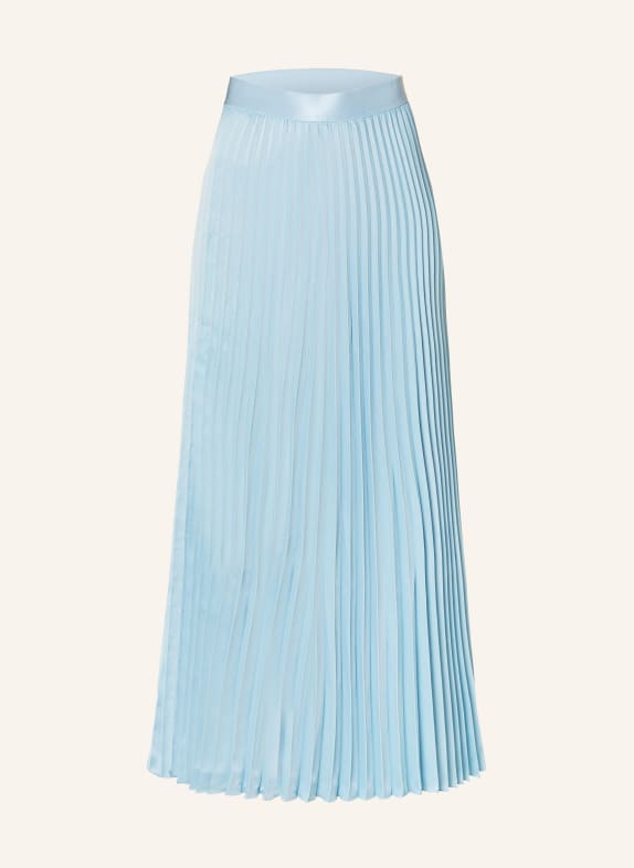 Y.A.S. Pleated skirt made of satin LIGHT BLUE
