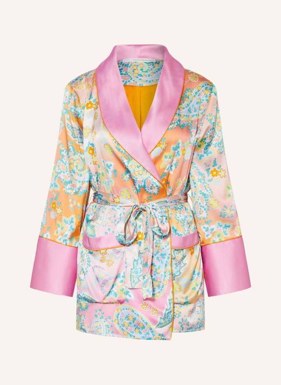 HERZEN'S ANGELEGENHEIT Silk kimono PINK/ ORANGE/ YELLOW