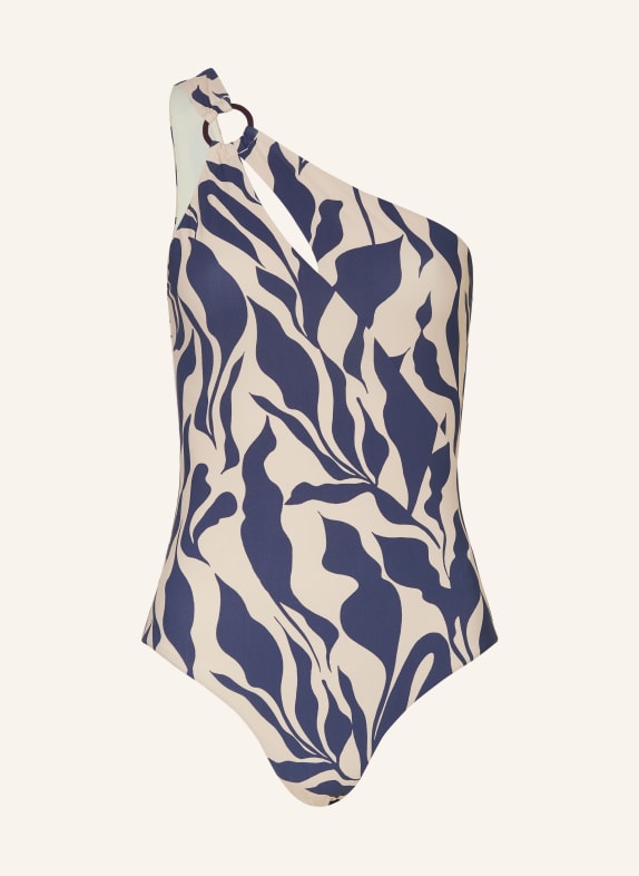JETS Australia One-shoulder swimsuit SERENO BEIGE/ DARK BLUE