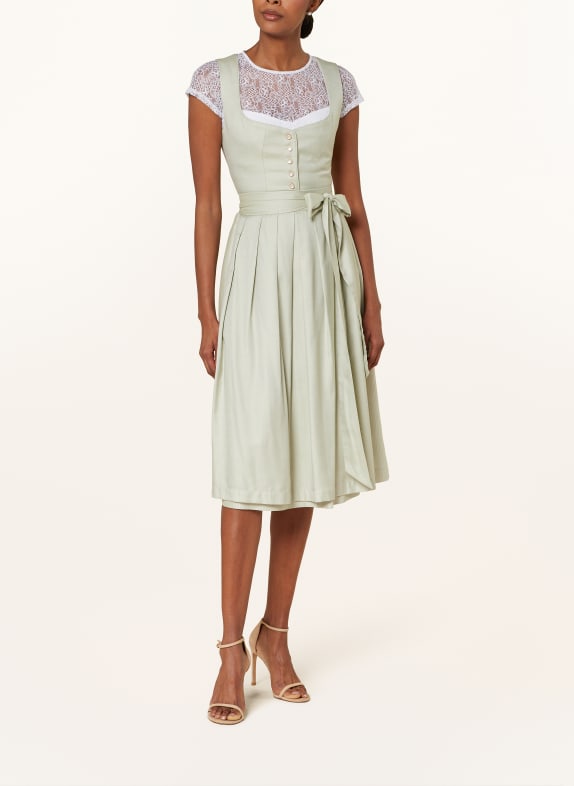 Hammerschmid Bluză dirndl DORLE din dantelă ALB