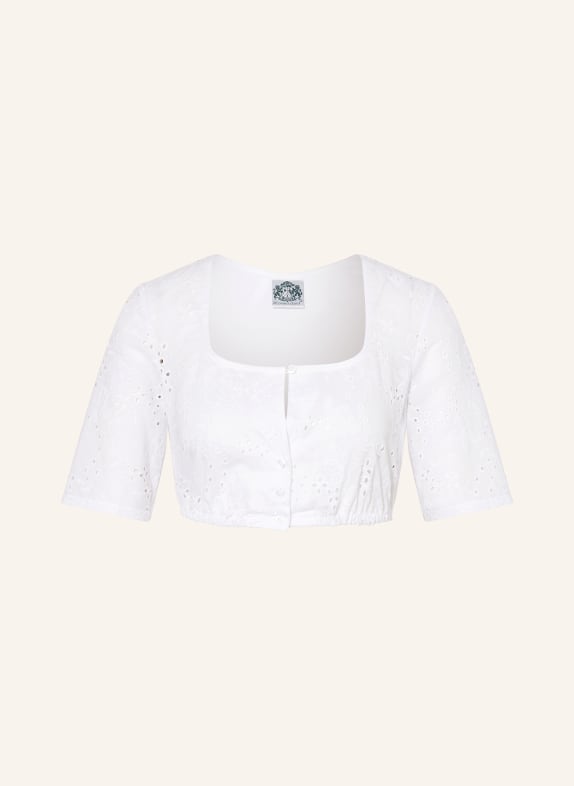 Hammerschmid Dirndl blouse BRIGITTE in mixed materials WHITE
