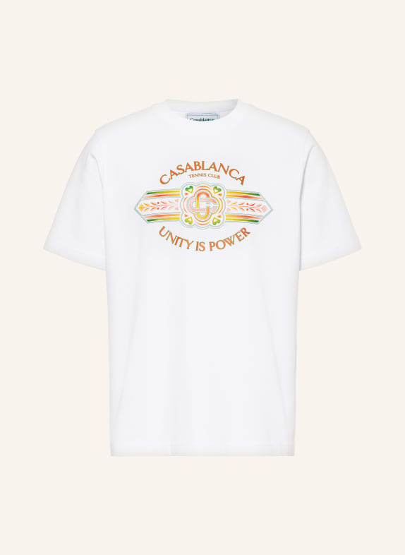 Casablanca T-shirt UNITIY IS POWER BIAŁY/ CIEMNOŻÓŁTY