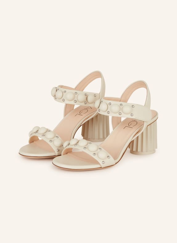 AGL Sandals DORICA with rivets BEIGE