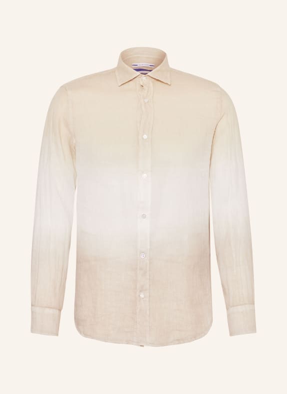 JACOB COHEN Linen shirt slim fit CREAM/ BEIGE/ LIGHT GRAY