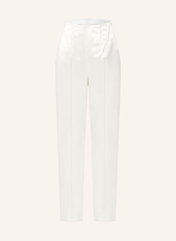 SPORTMAX Satin trousers NETTO WHITE