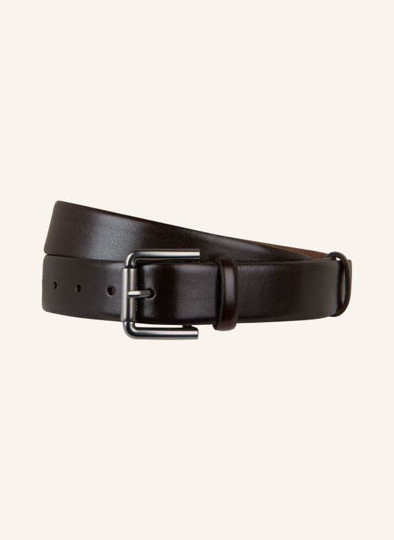 Max Mara Leather belt WETLEATHER35 DARK BROWN