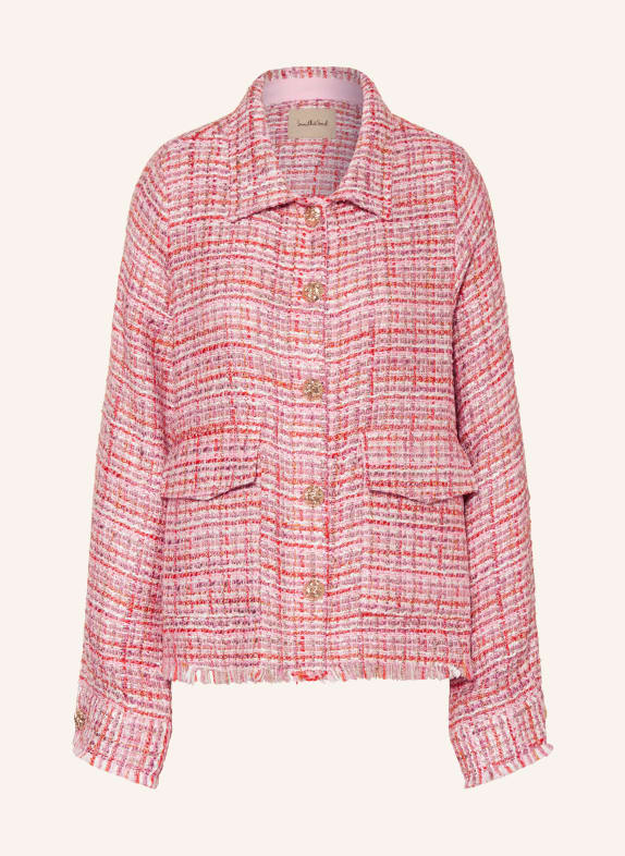 Smith & Soul Tweed jacket with glitter thread PINK/ PURPLE/ RED