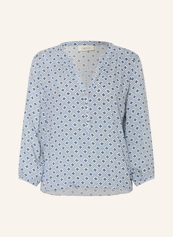 CARTOON Shirt blouse with 3/4 sleeves CREAM/ BLUE