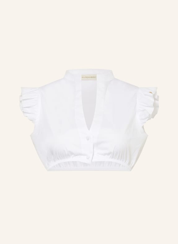 AlpenHERZ Dirndl blouse HELLIN with ruffles WHITE