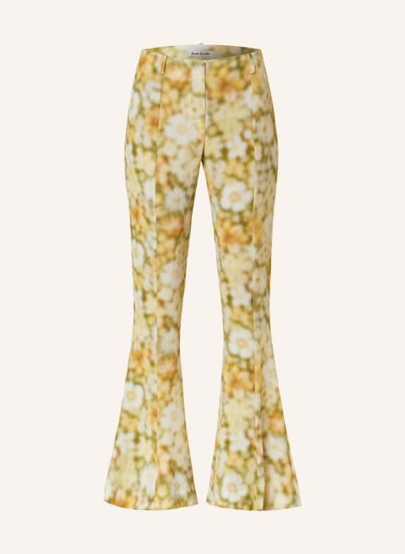 Acne Studios Bootcut trousers YELLOW/ OLIVE/ WHITE