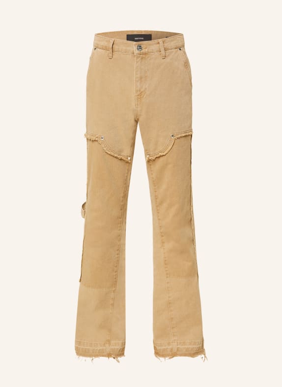 EIGHTYFIVE Jeansy CUTTED FLARED regular fit SAND BEIGE