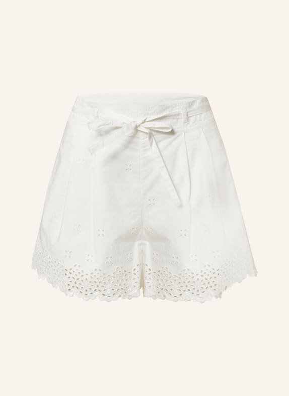ULLA JOHNSON Shorts SABINE with broderie anglaise WHITE