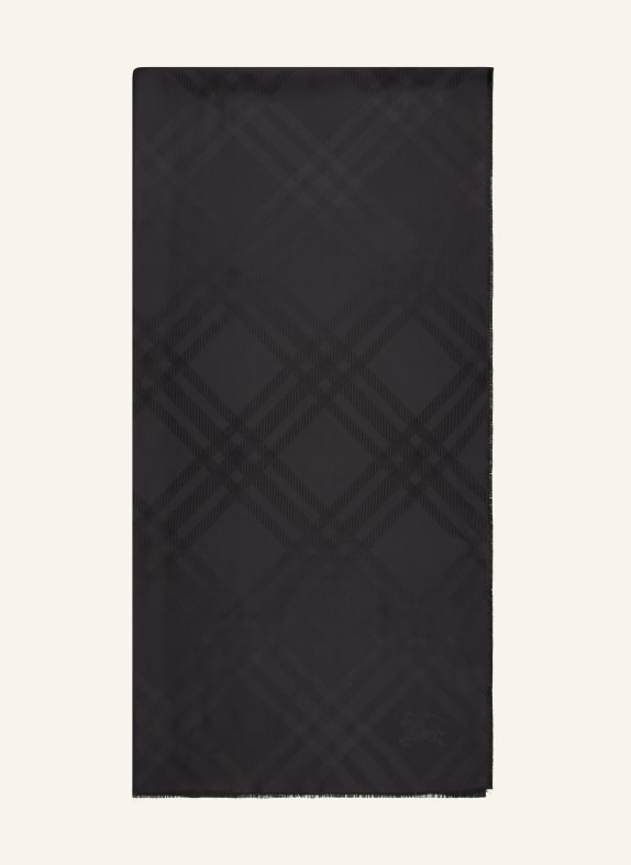 BURBERRY Silk scarf BLACK