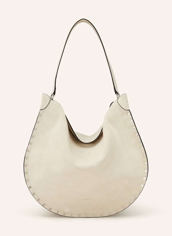 ISABEL MARANT Shopper OSKAN with pouch and rivets LIGHT GRAY