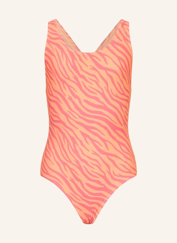 Sanetta Badeanzug mit UV-Schutz 50+ PINK/ HELLORANGE