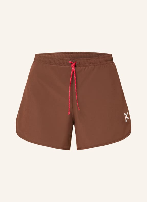 District Vision 2-in-1 running shorts BROWN