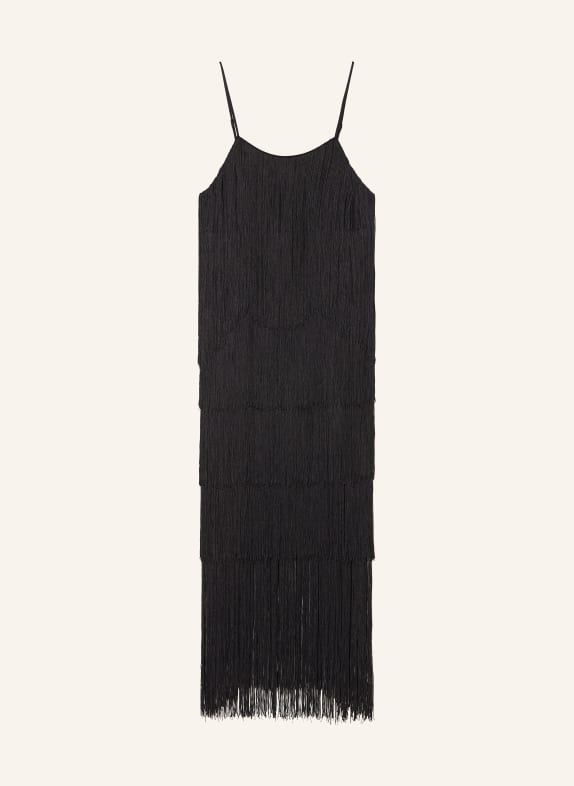 ENVELOPE 1976 Dress FRINGE with fringes BLACK