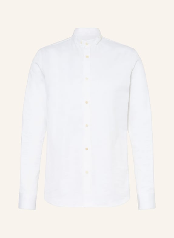 Gottseidank Trachten shirt LENZ slim fit with stand-up collar WHITE