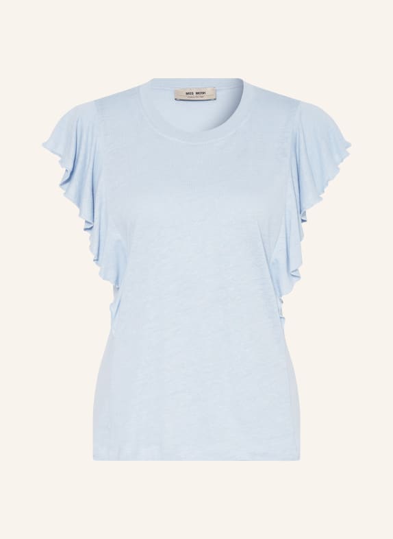 MOS MOSH T-shirt MMCHIO with linen LIGHT BLUE