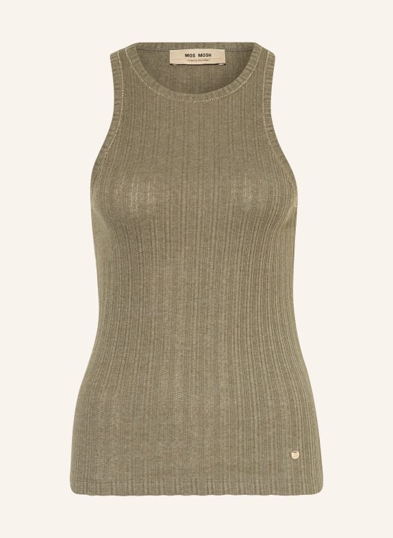 MOS MOSH Top MMMENDEZ with glitter thread OLIVE