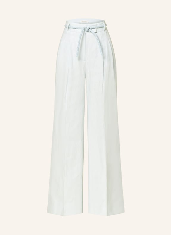 ZIMMERMANN Wide leg trousers NATURA made of linen MINT