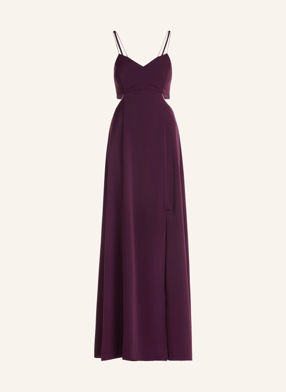 VM Vera Mont Dress with cut-outs and decorative gems DARK PURPLE