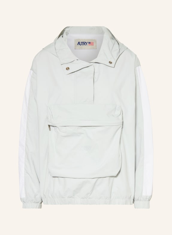 AUTRY Anorak jacket LIGHT BLUE/ WHITE
