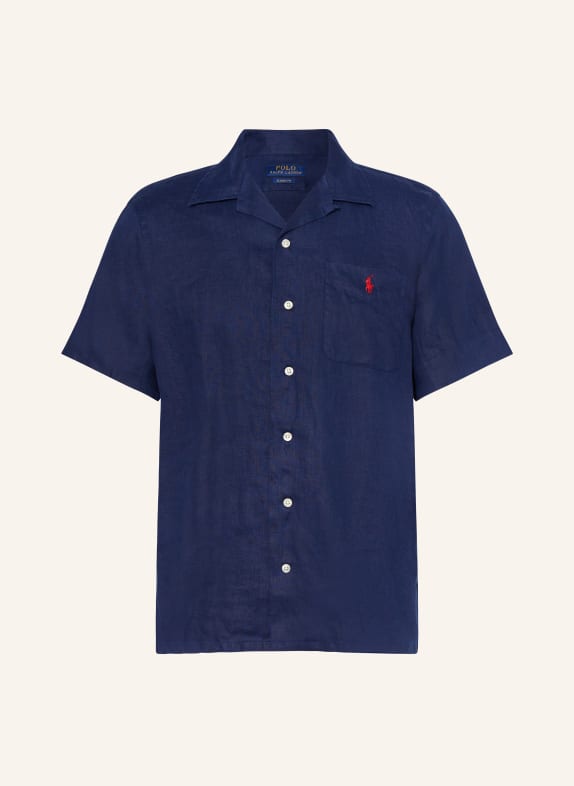 POLO RALPH LAUREN Resort shirt CLADY classic fit in linen DARK BLUE