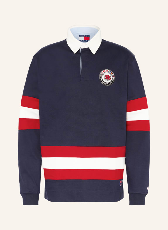 TOMMY JEANS Rugby shirt DARK BLUE/ RED/ WHITE