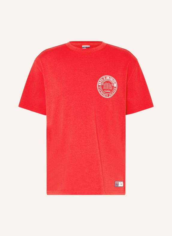 TOMMY JEANS T-shirt RED/ WHITE