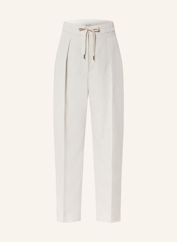 BRUNELLO CUCINELLI Pants in jogger style LIGHT GRAY