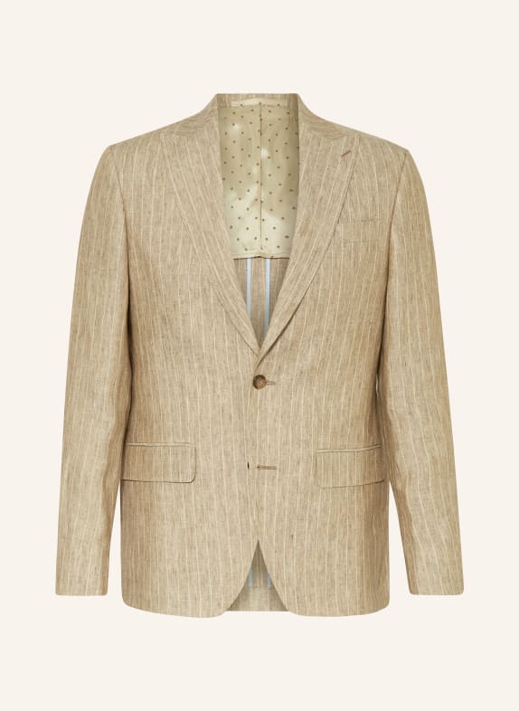 SAND COPENHAGEN Suit jacket slim fit in linen 230 dark beige
