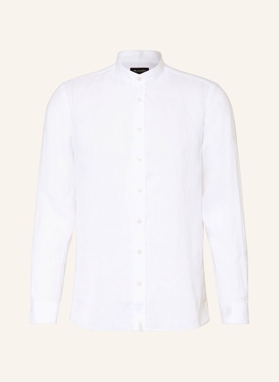 SAND COPENHAGEN Linen shirt Modern Fit with stand-up collar WHITE