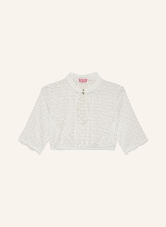 KRÜGER Dirndl blouse made of lace WHITE
