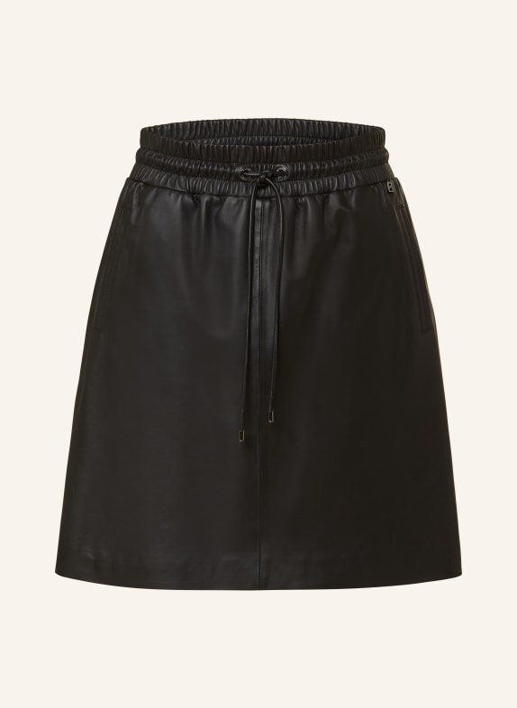 BOGNER Leather skirt AUREA BLACK