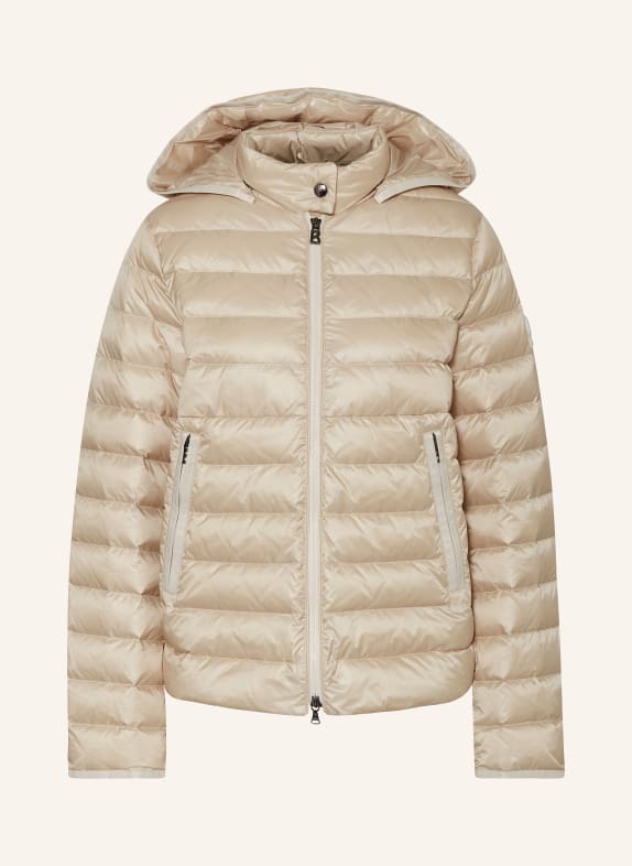 BOGNER Lightweight down jacket THELMA with removable hood BEIGE