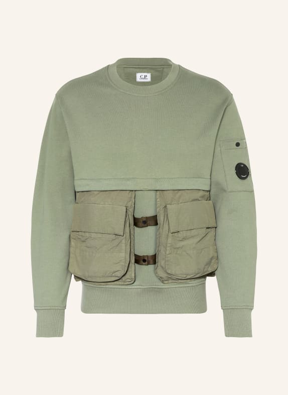 C.P. COMPANY Sweatshirt with detachable pockets KHAKI