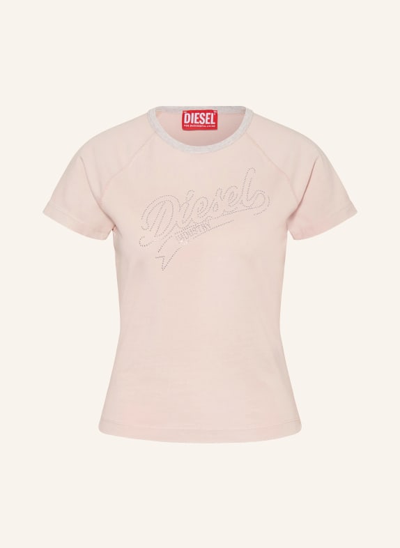 DIESEL T-shirt T-VINCIE with sequins NUDE/ SILVER