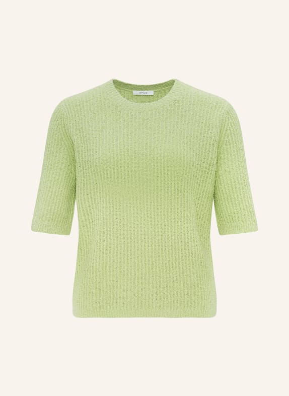 OPUS Knit shirt PORIMA LIGHT GREEN
