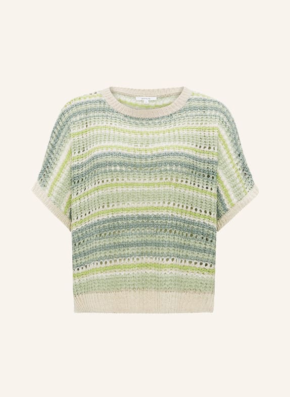 OPUS Knit shirt PUNISSA LIGHT GREEN/ NEON GREEN/ BEIGE