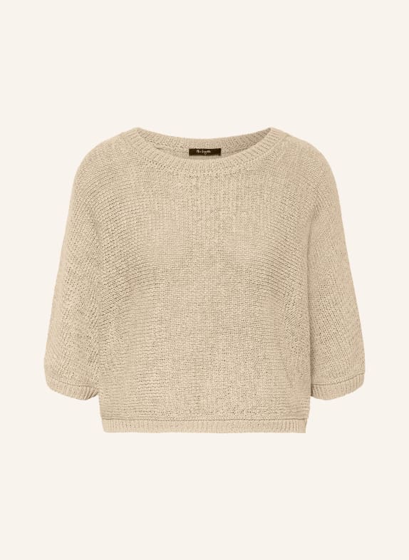 Miss Lagotte Cropped sweater with 3/4 sleeves BEIGE