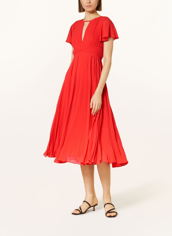 MICHAEL KORS Pleated dress RED