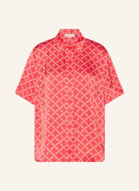 MICHAEL KORS Satin shirt blouse RED/ WHITE