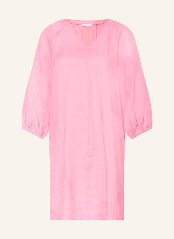 rich&royal Linen dress with 3/4 sleeves PINK